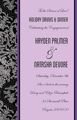 Elegant Evening Chalkboard Casual Invitations