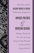 Elegant Evening Lavender Formal Invitations