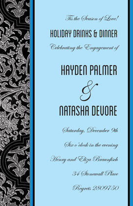 Elegant Evening Lavender Formal Invitations