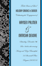 Elegant Evening Sky Blue Formal Invites