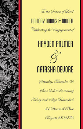 Elegant Evening Orange Formal Invitations