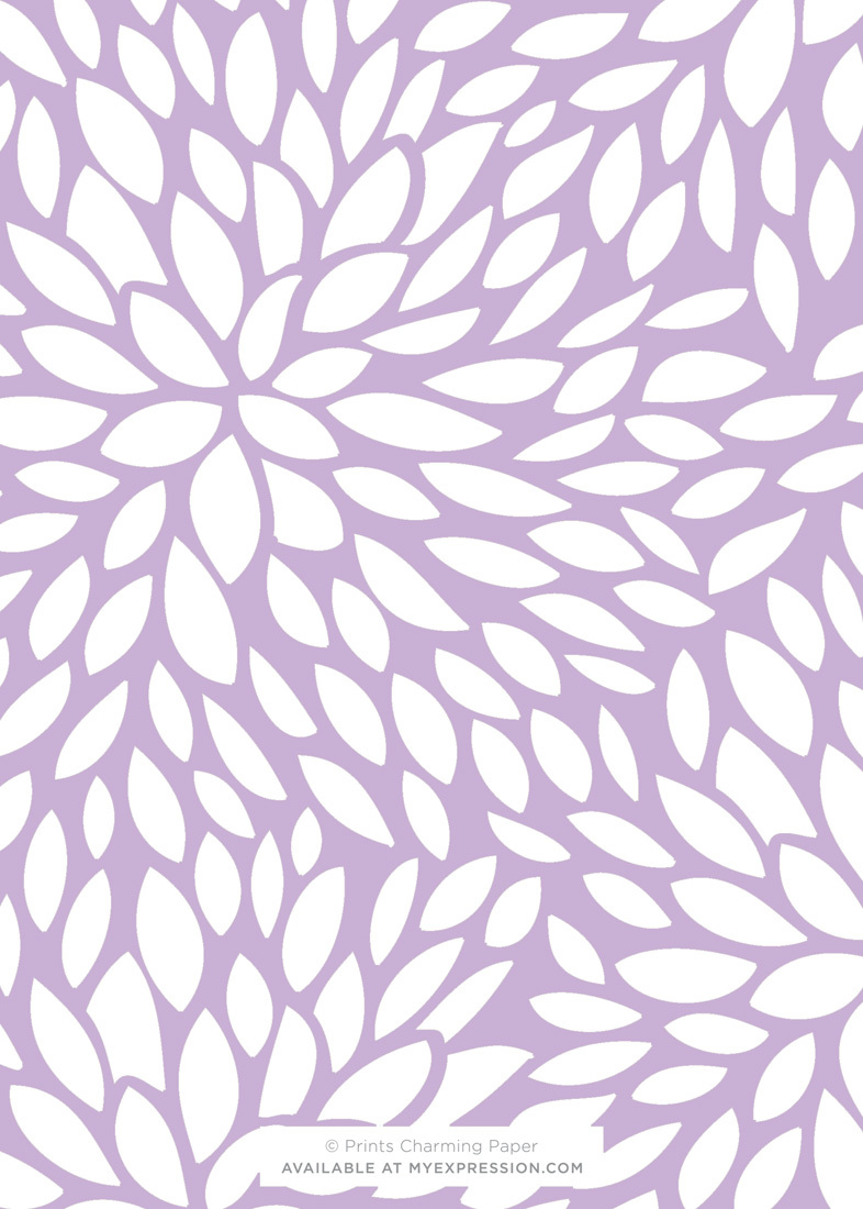Monogram Lavender White Floral Invitations