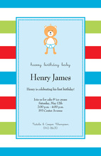 Baby Bear Blue Invitations