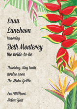 Tropical Floral Rainforest Ivory Invitations