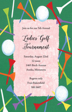 Golf Tease Lavender Pink Invitations