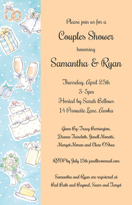 Side Wedding Collage Invitations