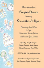 Side Wedding Elements Collage Invitations