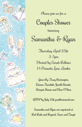 Side Wedding Collage Invitations