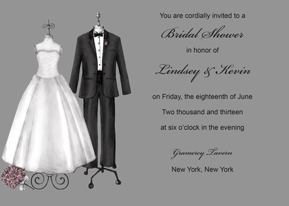 Luxury Couple Dress Aqua Wedding Invitations