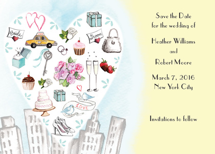 City Love Style Invitation