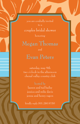 Lovely Paisley Orange Invitations