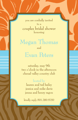 Stylish Casual Paisley Sky Blue Invitations