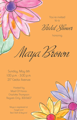 Spring Trendy Gerbers Invitation