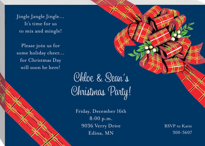 Gifts Holiday Maroon Invitations