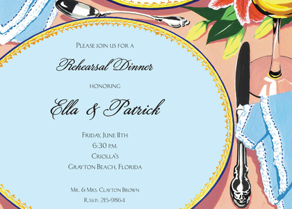 Dinnerware Tabletop Invitations