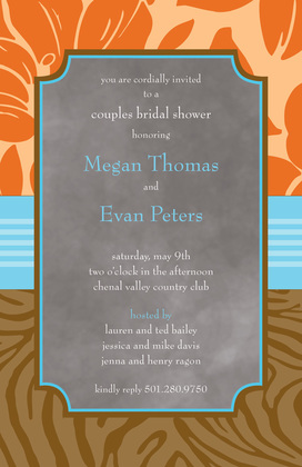 Stylish Casual Paisley Sky Blue Invitations