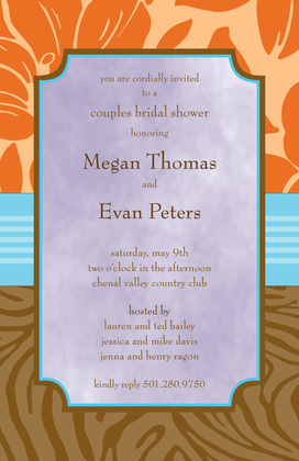 Stylish Casual Paisley Sky Blue Invitations