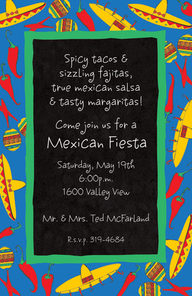 South Of The Border Red Fiesta Invites