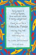 South Of The Border Blue Fiesta Invites