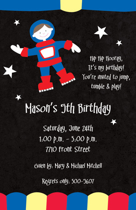 Kids Moonwalk Invitations