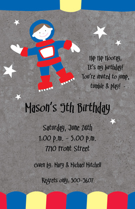 Kids Moonwalk Invitations