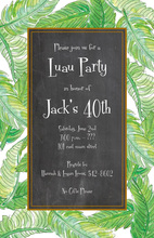 Trendy Banana Leaves Lush Green Invitations