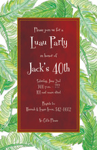 Holiday Banana Leaves Lush Green Invitations