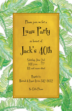 Golden Banana Leaves Lush Green Invitations