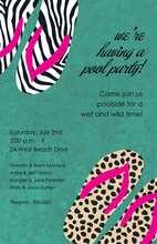 Fancy Animal Prints Flip Flop Invitations