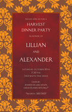 Fall Leaves Red Texture Invitations