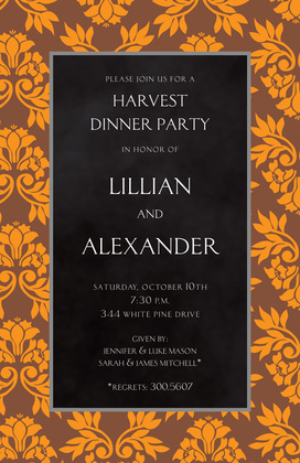 Fall Leaves Red Texture Invitations