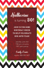 Multi-Color Chevron Texture Invitations