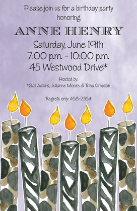 Classy Candle Craze Party Invitations