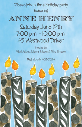 Classy Candle Craze Party Invitations