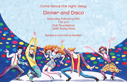 Oldies Disco Night Dance Invitations