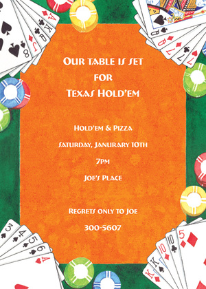 Poker Cards Celebration Invitations