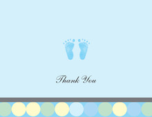 Baby Feet Boy Thank You Cards