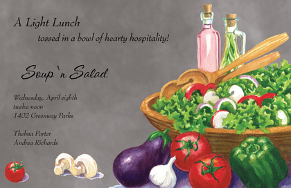 Fresh Vegetables Sage Invitations