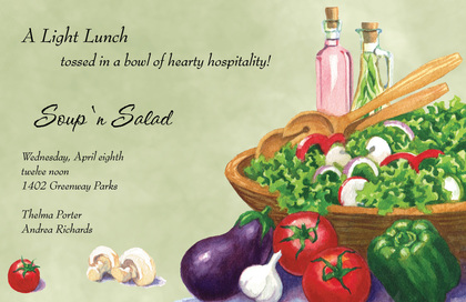 Italian Fresh Vegetable Salad Days Invitation