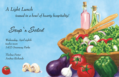 Italian Fresh Vegetable Salad Days Invitation