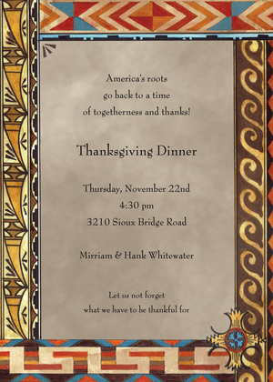 Celebration American Indian Invitations