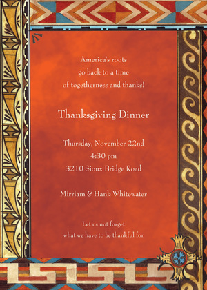 Celebration American Indian Invitations