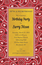 Western Bandana Yellow Invitations