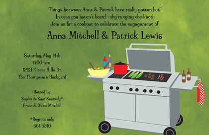 Stainless Grill Invitations