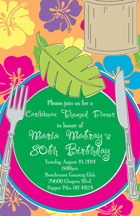 Luau Placesetting Invitations