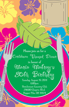 Modern Luau Placesetting Invitations