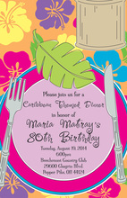 Trendy Luau Placesetting Invitations