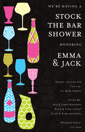 Trendy Wine Stock The Bar Invitations